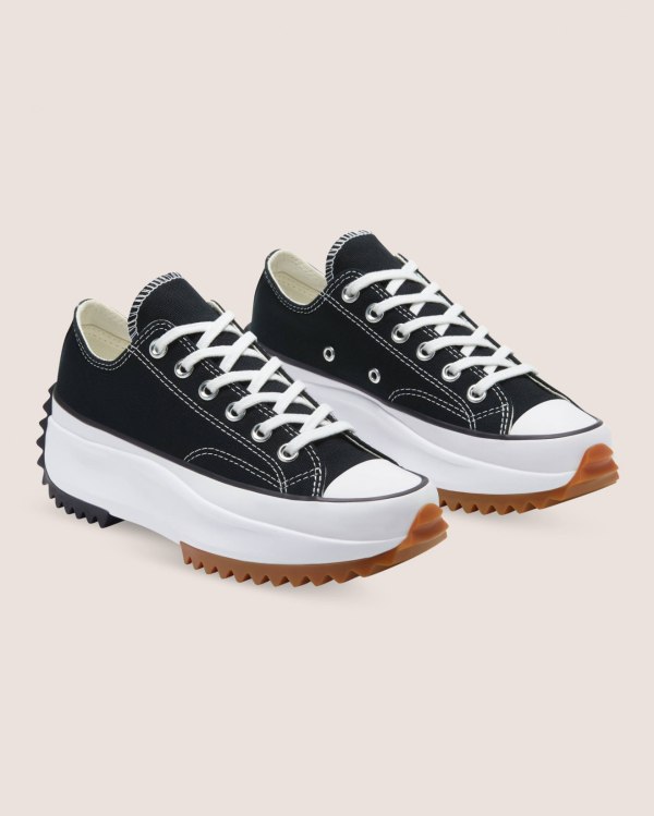 Converse Run Star Hike Canvas Sort Sko Danmark - Converse Lave Sneakers Herre - 91473QBVU